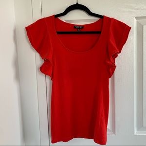 Topshop | Red Cotton Top